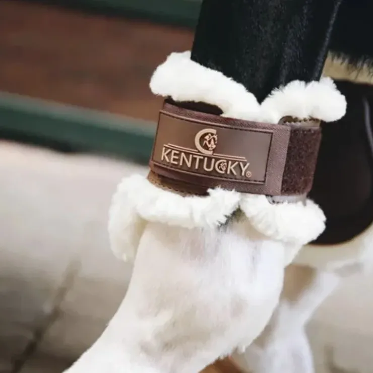 Kentucky Horsewear Kentucky Protège Boulets Jeunes Chevaux Mouton Marron Outlet